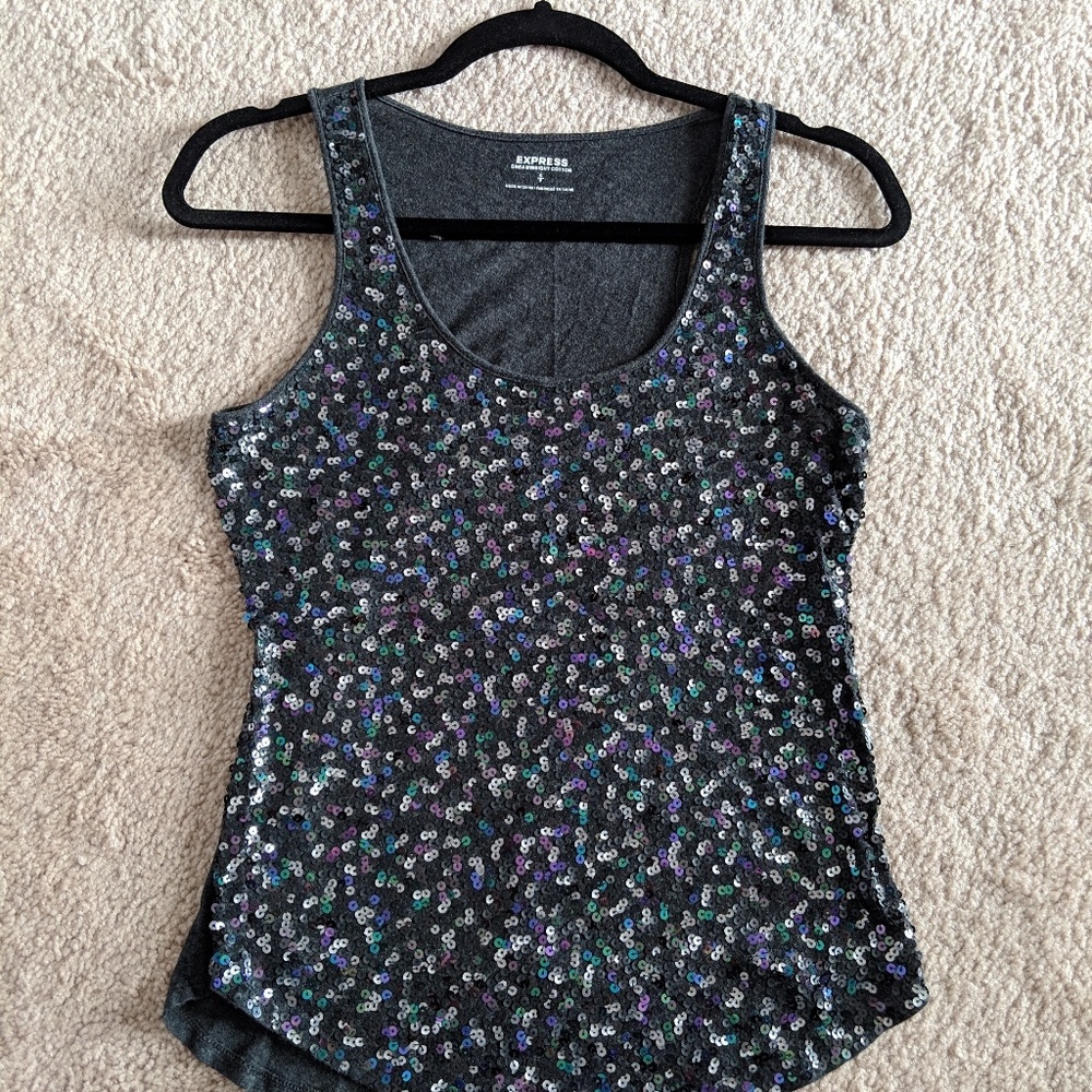 Express Tank with Sequins Size S